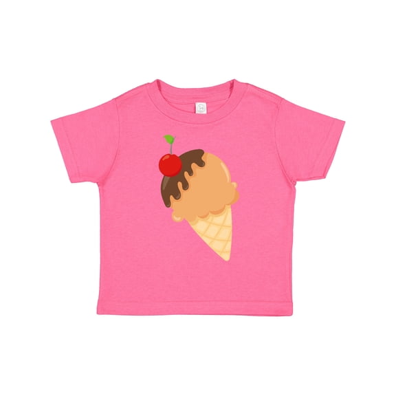 Inktastic Ice Cream Cone, Ice Cream Scoop, Chocolate Ice Cream, Cherry Boys or Girls Toddler T-Shirt