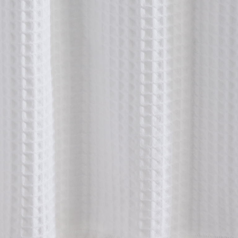 Better Homes & Gardens Chunky Waffle Weave Shower Curtain photo 3