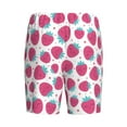 thumbnail image 4 of Yiaed Hand Drawn Strawberry for Men's Soft Sleep Pajama Short Lounging Pajama Shorts-Small, 4 of 8