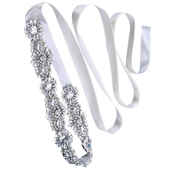 GETAJGHSD rhinestone bridal belt Wedding Dress Belt Ribbon 1Set Waist Decoration Women Theme Parties