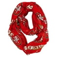 thumbnail image 2 of NFL San Francisco 49ers Sheer Infinity Scarf, One Size, Red, 2 of 2