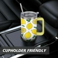thumbnail image 7 of Tumbler with Handle and Straws 40 oz Insulated Lemon Travel Coffee Mug Birthday Present for Women Girls Daughter Mom Gifts for Him/Her Water Bottle, 7 of 7