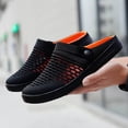 thumbnail image 5 of Modisza Slides for Men Closed Toe Quick Drying Garden Shoes Breathable Mesh Clog Beach Sports Flat Sandals with Arch Support Size 8 Orange, 5 of 7