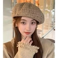 thumbnail image 4 of Vintage Berets for Women French Beret Hats for Women Chic Beanies Painter Cap Octagonal Cap Fall Winter Hat Accessories, 4 of 7