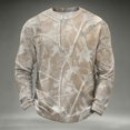 thumbnail image 3 of IAJDKMEK Men's Camouflage Long Sleeve Shirt - Waffle Knit Crew Neck, Camo Print Shirt for Men, Durable Everyday Shirts for Outdoor and Work,Khaki S, 3 of 6