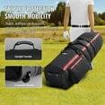 thumbnail image 3 of KFFKFF Sac de Voyage de Golf, Housse de Voyage de Golf Souple pour l'Extérieur, Polyester Oxford 1800D Robuste Résistant à l'Usure Imperméable, Valise Rembourrée avec Roues, 3 of 9