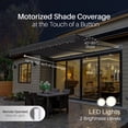 thumbnail image 2 of Semi-Cassette Motorized LED Luxury Patio Awning - 16 x 10 Ft - Silver Gray - Moroccan Collection, 2 of 7