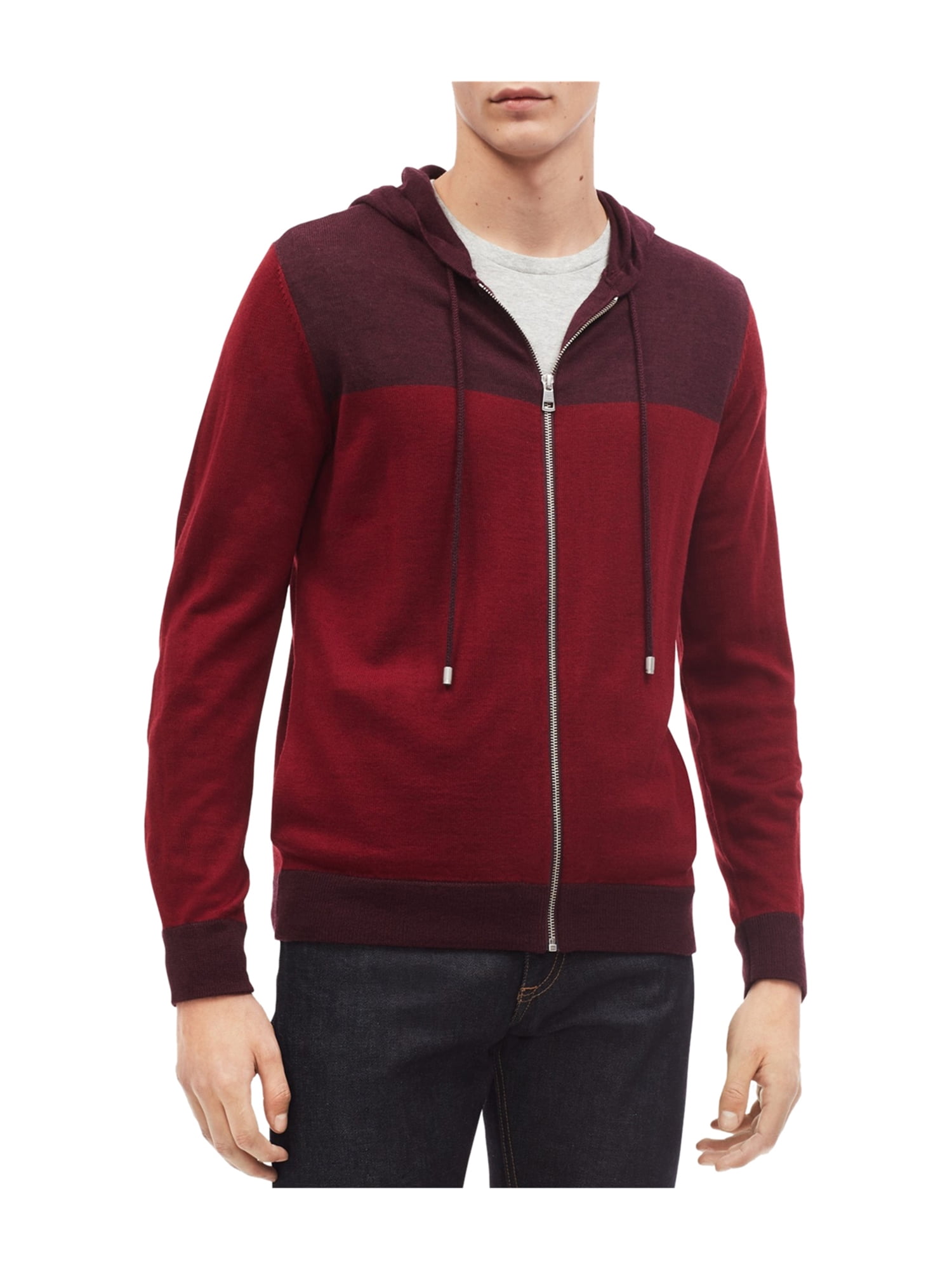 Calvin Klein Mens Full Zip Color Block Hoodie Sweatshirt mediumred 2XL | Walmart Canada
