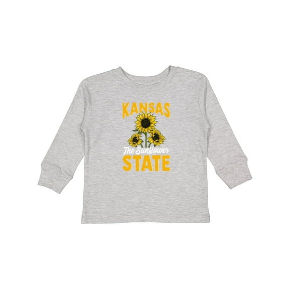 Inktastic Kansas the Sunflower State Boys or Girls Long Sleeve Toddler T-Shirt