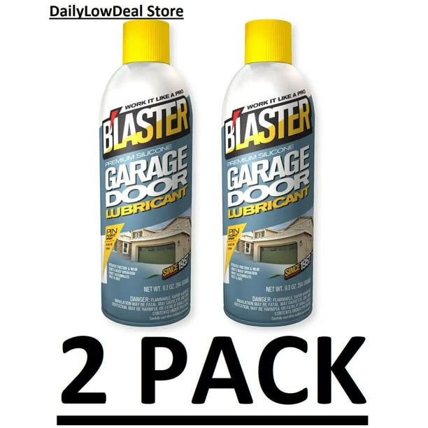 2 PACK BLASTER Premium Silicone Garage Door Lubricant Spray 9.3 Oz