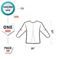 thumbnail image 2 of White Polypropylene Disposable Shirts, Long Sleeve Pullovers, 50 Count, 29 x 32 in, 2 of 8
