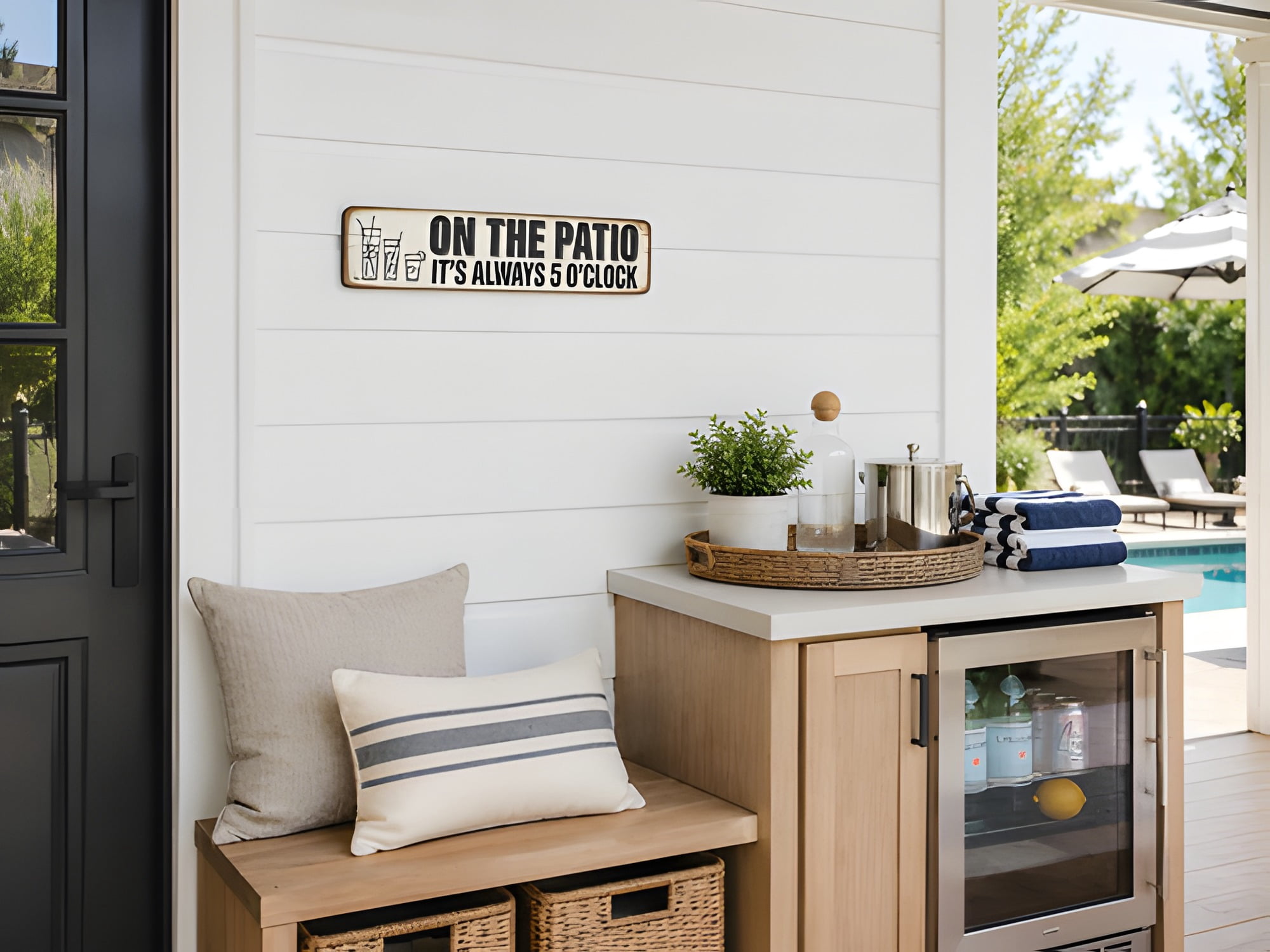 Aluminum Yard Sign Home Decor For Bar Porch Outdoor Living Christmas Ornament
