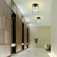 thumbnail image 3 of Tignapoo Modern Nordic Ceiling Light for Hallway, Foyer, and Closet - Square Black Crystal Iron Fixture with E26/E27 Socket (Bulb Not Included) - 110-130V/220-240V, 3 of 6
