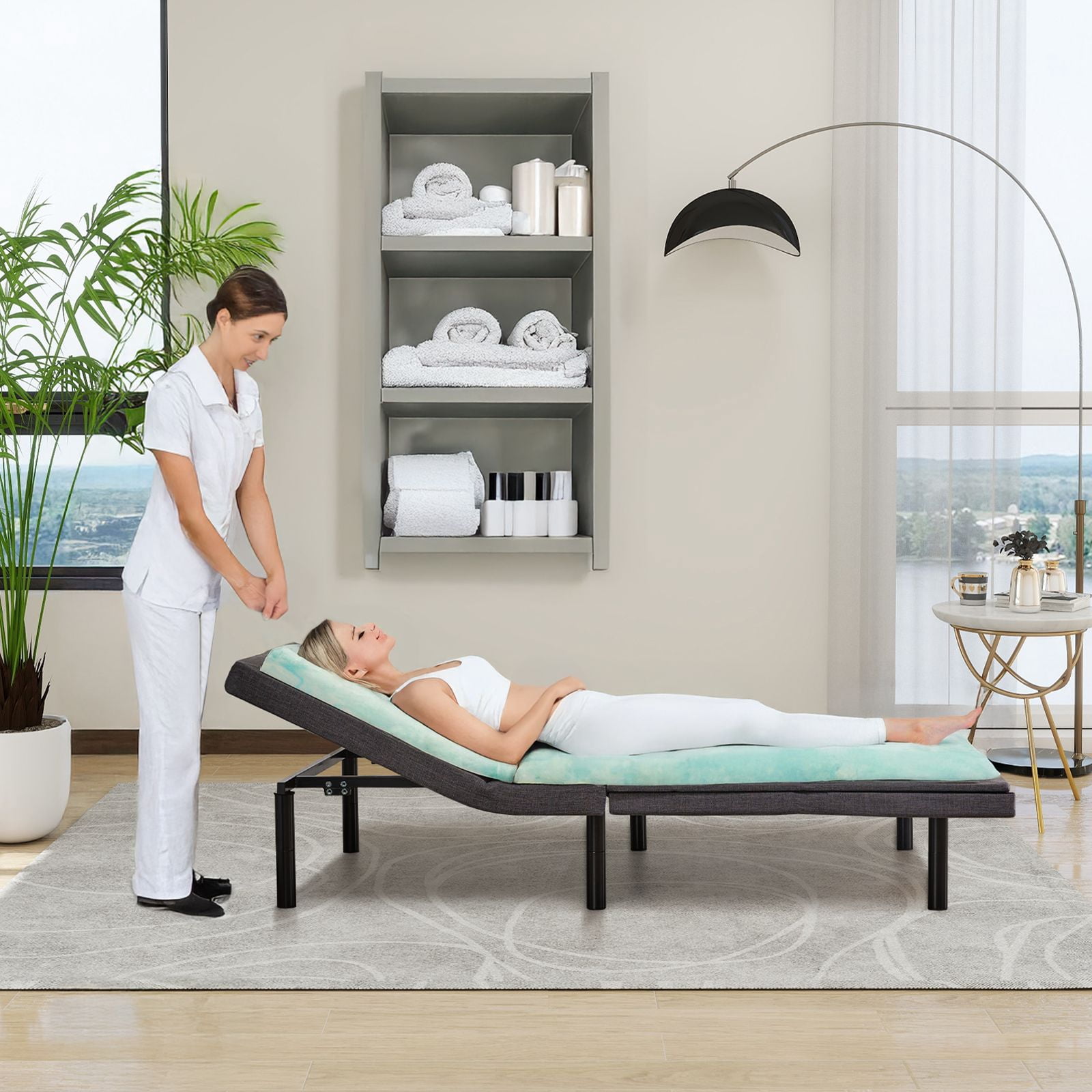 GIANNA Full Size Electric Bed Frame, Zero Gravity, With Wireless Remote, 2 USB Ports, Black