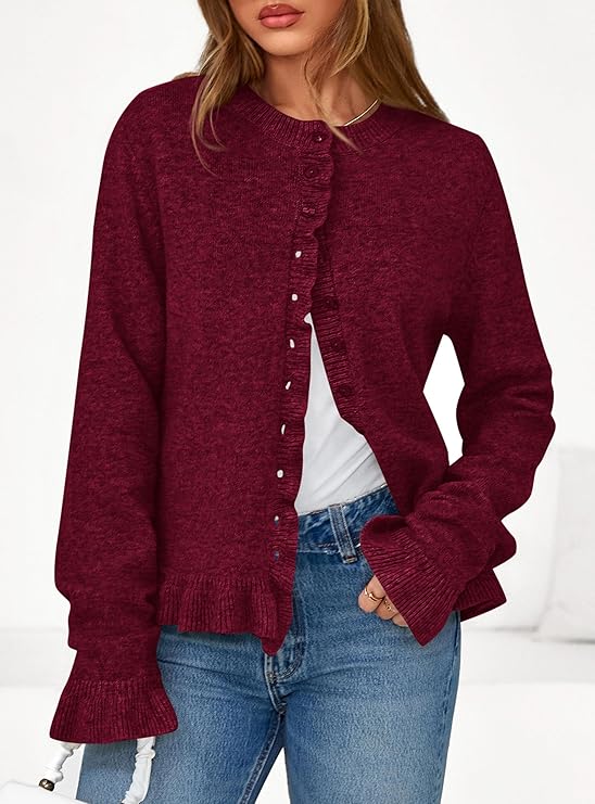 PRETTYGARDEN Women's Cropped Cardigan Sweater, Long Sleeve photo 7
