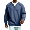 thumbnail image 6 of Mens Waffle Long Sleeve Shirt Loose Fit Notch Neck Long Sleeve Thermal Shirts Casual Comfort Oversized Tops, 6 of 6