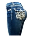 thumbnail image 5 of Jack David Rhinestone Studs Dark Wash Denim Flap Pocket Bootcut Jeans, 5 of 7
