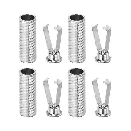 

Uxcell Shoelace Tips 4 Pack Zinc Alloy Shoelace Head Cords End for DIY Repairing Shoes String Silver Tone Style C