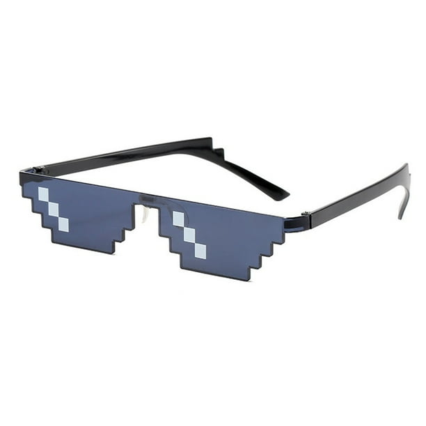 Gafas De Sol Cuadradas De Mosaico Sin Marco Para Fiestas Thug Life Personalidad Unisex De Dos Dimensiones Divertidas De Actividad Fresca Para Hombres Y Mujeres