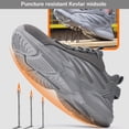 thumbnail image 3 of Safety Shoes Men's Lightweight Work Shoes Steel Toe Cap Sporty Sneakers Anti-Smashing Comfortable 6-10.5, 3 of 7