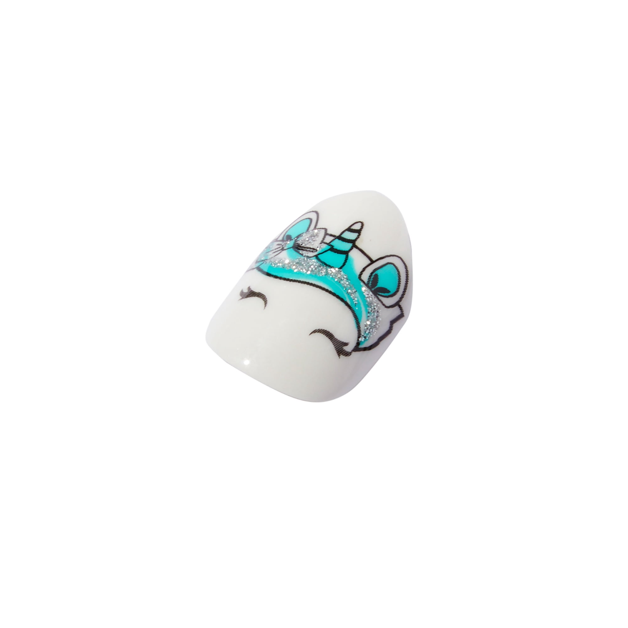 Claire's Teen Girls Mint and Sparkly Almond Shape Press-on Nails, 24-Pack
