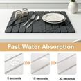 thumbnail image 6 of TOPCHANCES Dish Drying Mat for Kitchen Counter,  2-Piece Diatomite Collapsible Dish Drying Mat with 1x Large Drying Mat and 1 x Small Drying Mat (Gray), 6 of 10