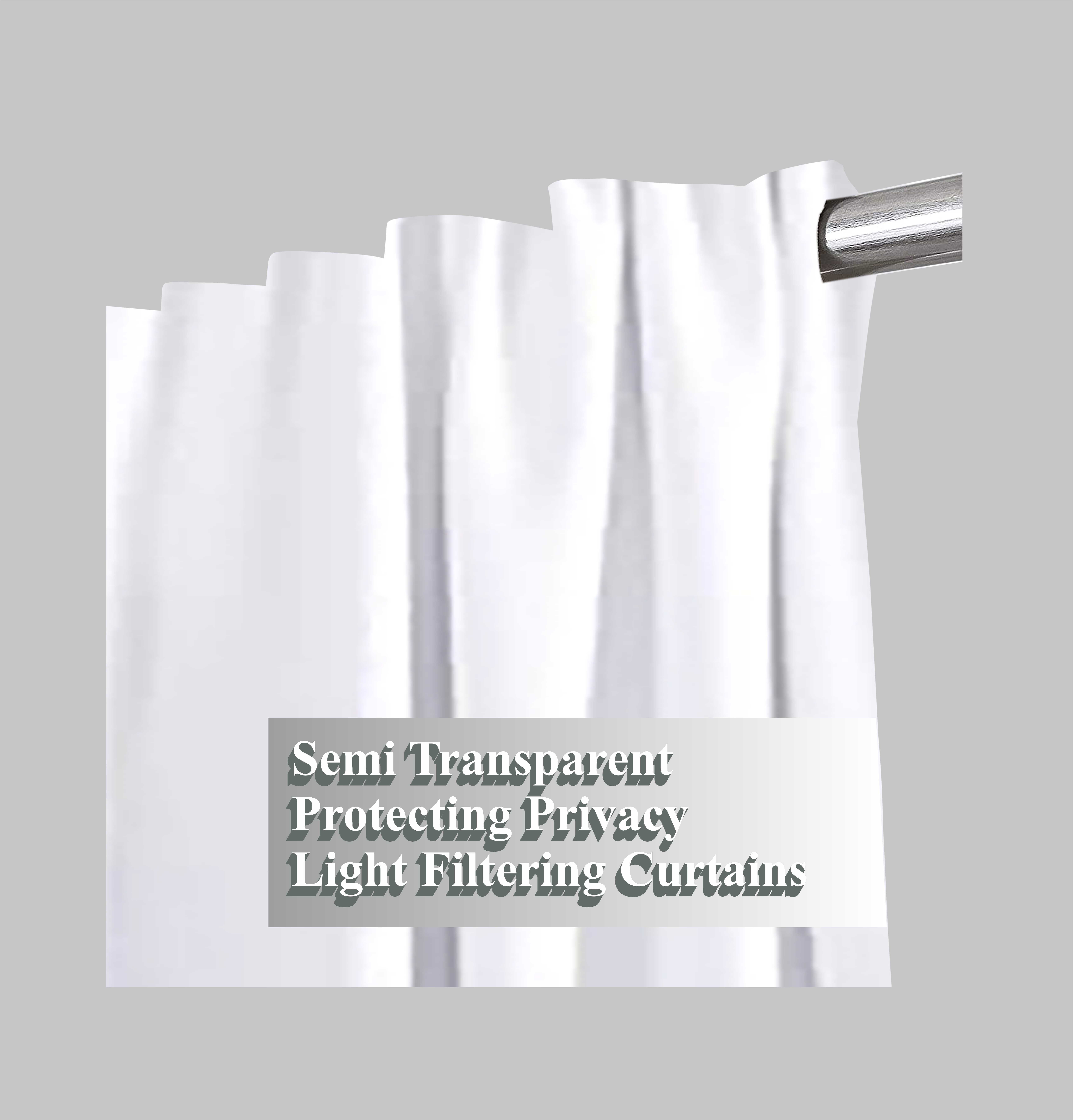 GFI Linen Clubs 100% Cotton Jacquard Curtains – Set of 2 Panels, 50x63 Inch – Self Design Weave – Light Filtering Window Drapes for Living Room, Bedroom, Modern & Farmhouse Decor