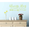 thumbnail image 4 of Always Stay Humble & Kind Room Vinyl Arrow Art Inspirational Quotes Wall Stickers, 23x10, Celadon, 4 of 6