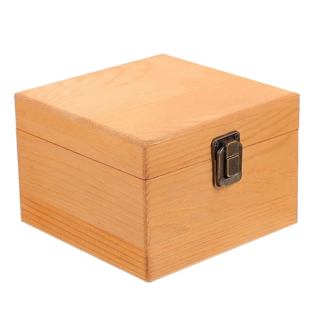 1Pc Wooden Storage Case Gift Box Creative Packaging Box Vintage Container