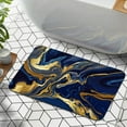 thumbnail image 6 of 1pc Blue and Gold Abstract Bathroom Rug Bathroom Decor and Accessories- Durable,Anti Slip,And Quick Drying,Suitable For Indoor/outdoor Use - Perfect For Bathrooms,Bedrooms,Kitchens, 6 of 9