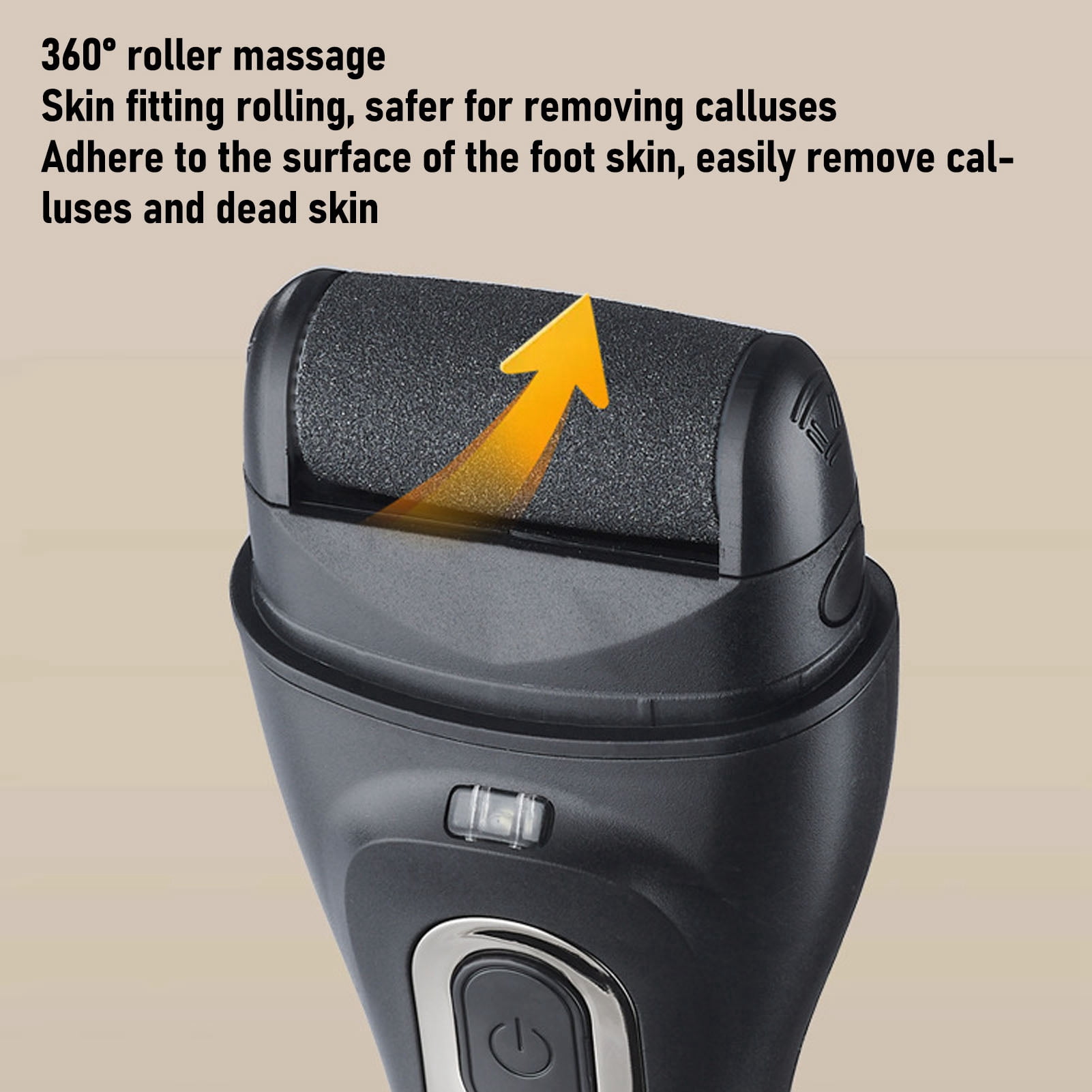 BOKYAN Electric Callus Remover 3 Adjustable Speeds IPX7 Waterproof USB Rechargeable LCD Display Foot File for Dead Skin, Black (8.27 inches / 21 cm)