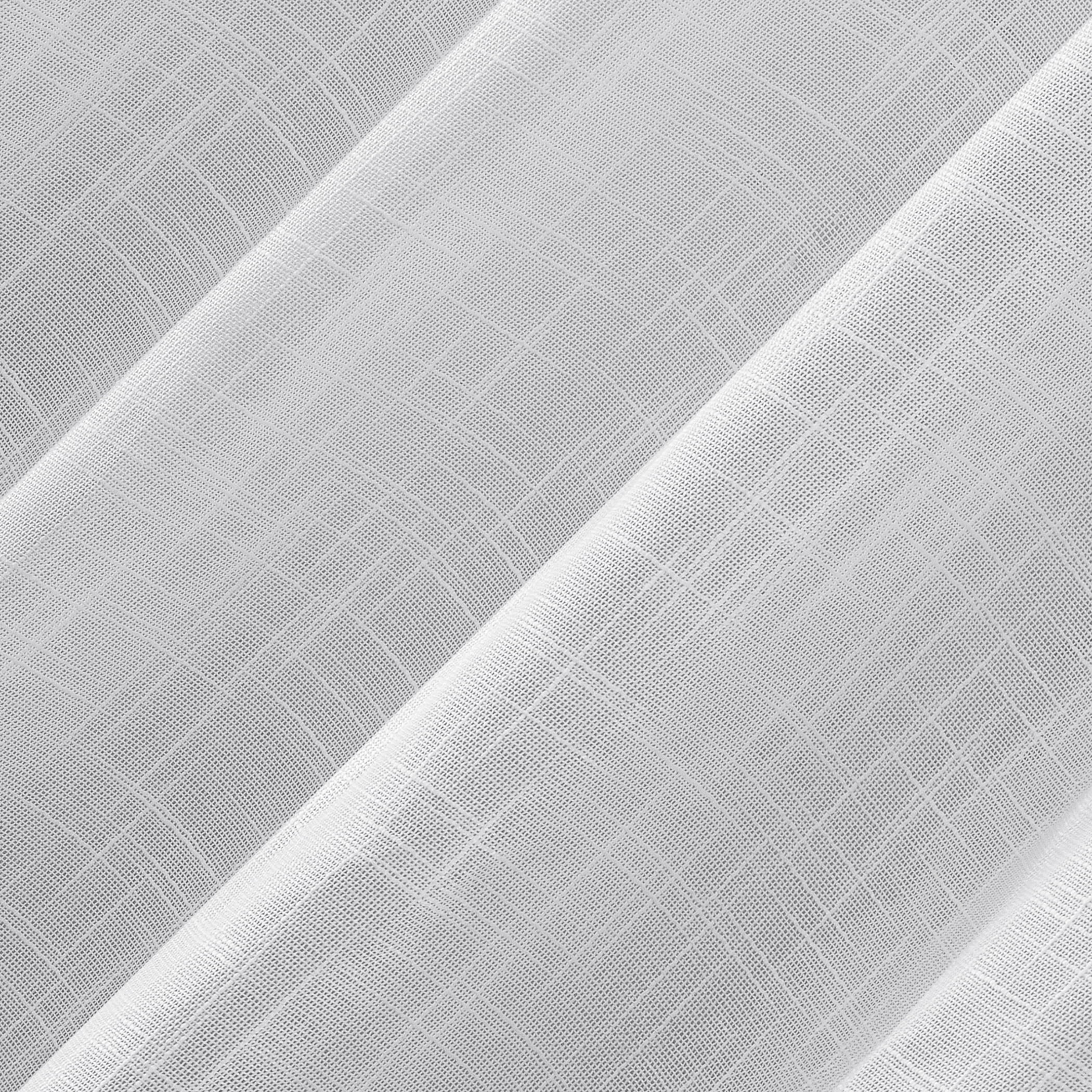 Archaeo Burlap Weave Linen Blend Tab Top Curtain, 50"x63", 50"x63", White