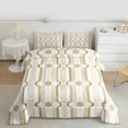 thumbnail image 2 of Manfei Abstract Honeycomb Hexagon Bedding Comforter Set 2pcs for Teens Boys Girls,Minimalist Geometric Twin Comforter Sets Microfiber,Mid Century Stripes Breathable Bedding Set, 2 of 8