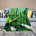 thumbnail image 2 of Fenyluxe Leaves Flannel Throw Blanket for All Seasons | Lightweight Sofa Couch Cottagecore Room Decor 50x60in, 2 of 6