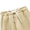 thumbnail image 4 of Hicidod Girls Cargo Pants Drawstring Elastic Solid Color Joggers Pants High Waist Casual Full Length Kids Sweatpants with Pockets, 4 of 5
