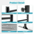 thumbnail image 3 of Outdoor Freestanding,Metal Fence Panels for Outside Slatted Privacy Screens with Stand Black, 3 of 10