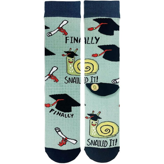 Women’s Novelty Crew Socks, Crazy Funny Cotton Dress Socks Gift - Snailed It