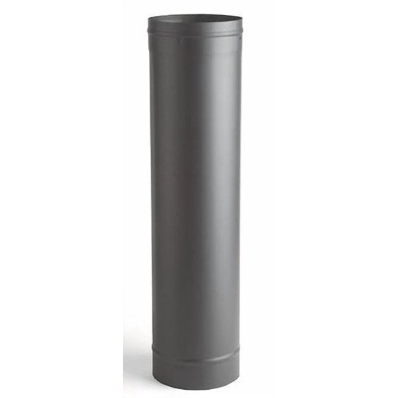 Tuyau de Poêle Noir 8 Pouces x 24 Pouces HeatFab Simple Paroi - 2805B