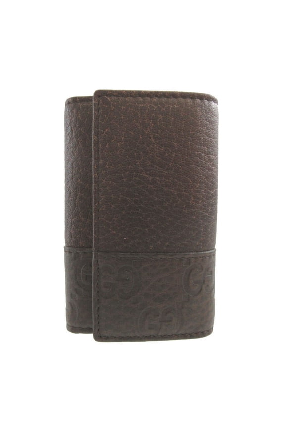 Pre-Owned Gucci Guccissima 256433 Leather Brown 6-ring Key Case 1431GUCCI (Good)