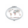 thumbnail image 1 of Global Map Country Geography Wordcloud Mirror Portable Fold Hand Makeup Double Side Glasses, 1 of 3
