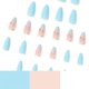 thumbnail image 3 of Blue Gradient Matte Almond Press On Nails - Acrylic Fake Nails with Glue for Women and Girls - Long-Lasting and Easy to Apply, 3 of 4