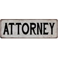 thumbnail image 1 of ATTORNEY Vintage Look Rustic Metal City State Sign 6 x 18 High Gloss Metal 206180041147, 1 of 1