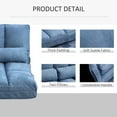 thumbnail image 5 of GVN Floor Couch Sofa,Convertible Recliner Sofa, Folding Floor Sofa Chair with Adjustable Backrest and Headrest, Blue, 5 of 7