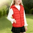 thumbnail image 6 of QQAMB Girls Boys Vest Lightweight Sleeveless Zipper Coat Kids Hooded Puffy Vests Warm Winter Outerwear, 6 of 8