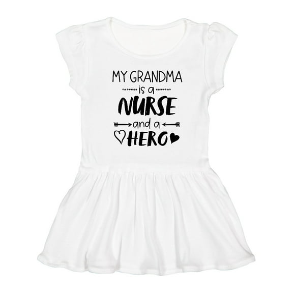 Inktastic My Grandma is a Nurse and a Hero Girls Toddler Dress