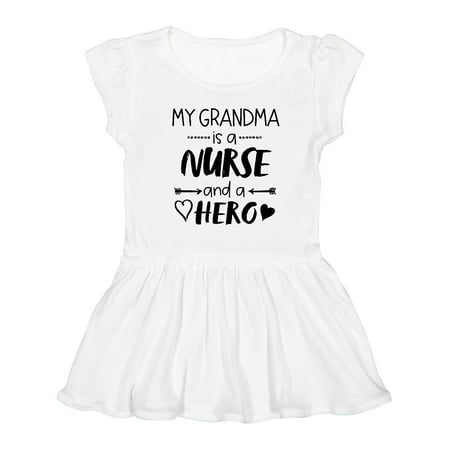 

Inktastic My Grandma is a Nurse and a Hero Girls Toddler Dress