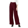 thumbnail image 3 of SROBPTY Women Solid Elastic Waist Stretch Ruffled Casual Daily Fashion Trousers with Pockets, 3 of 5