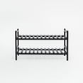 thumbnail image 6 of PJ Wood Stackable Wood Shoe Rack Organizer Shelf Closet Entryway Bedroom, Black, 6 of 11