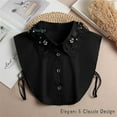 thumbnail image 2 of LoudSung Fake Collar Detachable Half Shirt Blouse Embroidery Crystal False Collar Floral Lace Elegant for Women Girls, 2 of 4