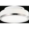 thumbnail image 1 of 1 Light Drum Shade Flush Mount with Satin Nickel finish, 1 of 2